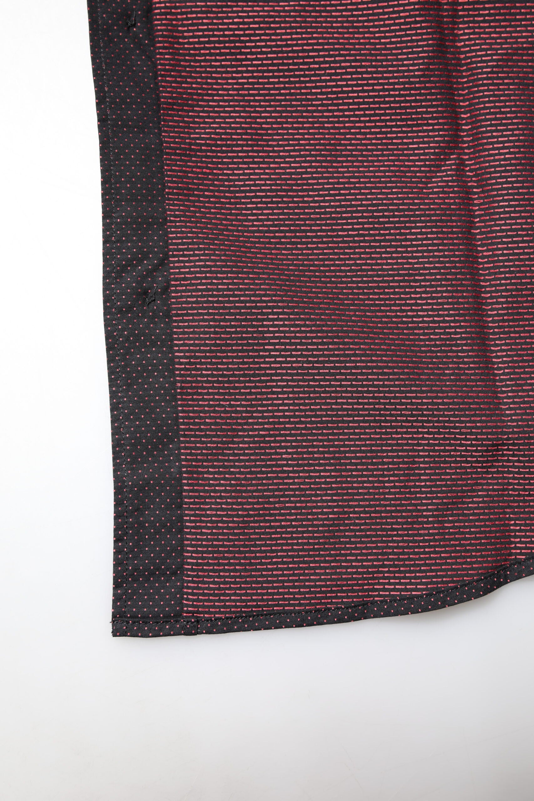 Dolce & Gabbana Maroon Jacquard Cotton GOLD Men Dress Shirt